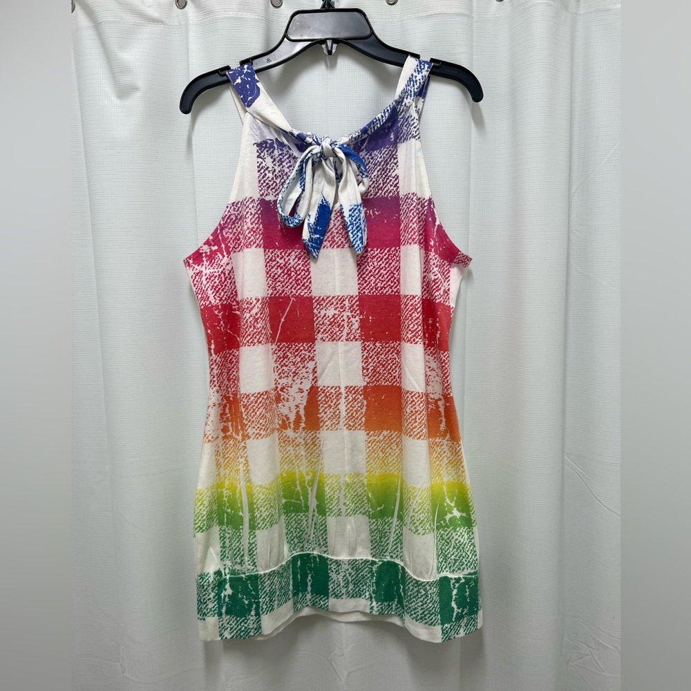 Rainbow checkered tank top - Picture 2 of 4
